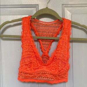 Coral Victoria’s Secret Lined Lace Bralette